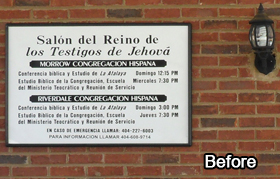 Classic Meeting Sign SP-101 with example Schedule
