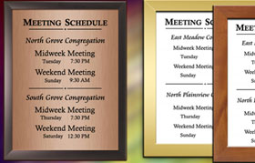 Meeting Schedule in Quick Load Frame - Bronze Brown
